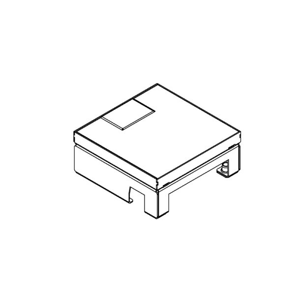 Produktbild UBD 165 157  -  Unterflur-Bodendose UBD 160 small inkl. belegtem Deckel aus Chromstahl, geschliffen, und 1 Schnurauslass